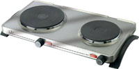 Imagen Cocina electrica 2 placas de 1000 y 1500 W. 155 y 188 m/m.