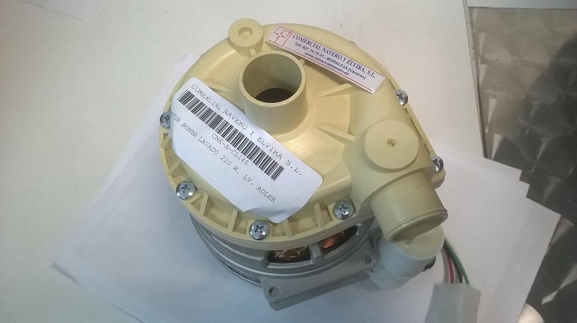 Imagen Motor/Bomba Lavado LV. ADLER. FLB. 0,25 HP. 230 V. 